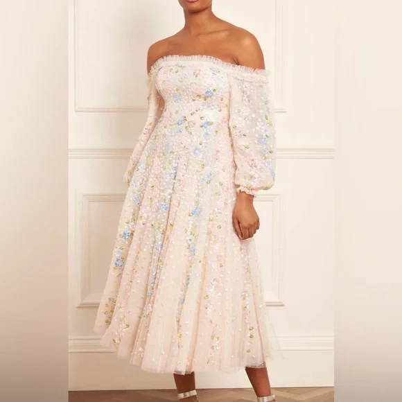 Confetti Gloss Off-Shoulder Ballerina Dress - Picture 4 of 9